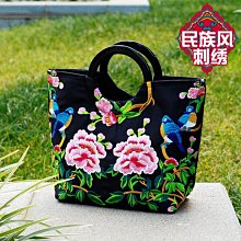 民族風刺繡花包包女2022新款潮帆布百搭學生單肩斜挎大容量水桶包~特價 歷史價格詳細信息