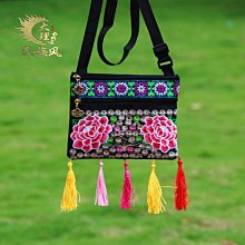 帆布包女士單肩斜挎包民族風刺繡花百搭包袋子手提包大容量帆布袋~特價 歷史價格詳細信息