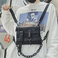 機能工裝背心戰術背包胸包女潮ins街頭嘻哈街舞男馬甲後背包反光~鑫星精選 歷史價格詳細信息
