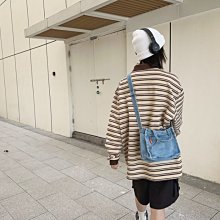 小眾牛仔機場包2024新款潮流鏈條斜背包包女包個性時尚流行斜背包-潮流前線 歷史價格詳細信息