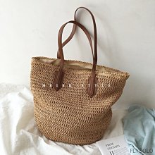 簡約 大容量 草編包 內裡壓花 磁釦開口 多功能 沙灘包 海灘包 海邊包 編織包 單肩包 渡假 旅行 禮物 歷史價格詳細信息