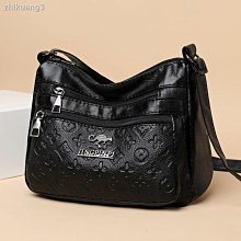 【熱賣精選】袋鼠真皮斜挎包媽媽包包新款時尚女包中年女士老年人大氣軟皮小包10458 歷史價格詳細信息