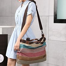 新款拼接撞色帆布包女簡約復古大容量托特包時尚百搭手提斜背包包-時尚箱包 歷史價格詳細信息