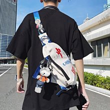 斜挎包男士胸包潮牌運動學生小揹包女休閒日系潮流單肩包斜肩包男 歷史價格詳細信息