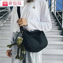 日系ins簡約素色百搭斜挎小包包女手機包男帆布餃子包背包-李李 韓國女裝 歷史價格詳細信息