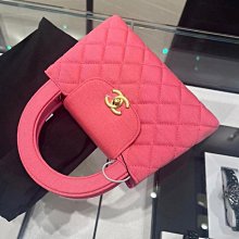 CHANEL Kelly Bag 雙C LOGO菱格紋小牛皮手提/斜背包(黑色) 歷史價格詳細信息