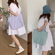 格子日系帆布包女2023新款單肩包學生手提帆布袋百搭購物手拎布包 歷史價格詳細信息