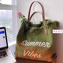 小眾刺繡帆布托特包女夏季大容量包包大學生上課通勤單肩手提大包0827--麥包包 歷史價格詳細信息