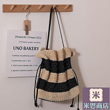 條紋單肩草編包編織包夏季新款大容量休閒百搭女海邊沙灘藤編織包 歷史價格詳細信息