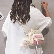 新款 可愛日系帆布包包 小清新斜背包女 韓版ins百搭學生斜背包 歷史價格詳細信息