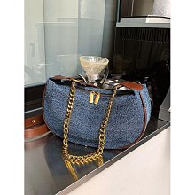 女韓版複古百搭新款單肩包包休閒小衆牛仔布腋下餃子包斜挎潮-李李 韓國女裝 價格比較,價格查詢,歷史價格詳細信息