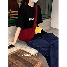 尼龍日係ins單肩餃子包簡約純色百搭斜挎小包包女手機包帆布背包-李李 韓國女裝 歷史價格詳細信息