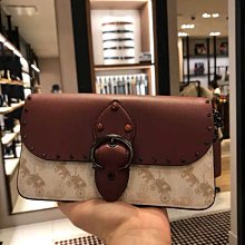 【COACH】BEAT SADDLE 質感素面鞣製皮革斜背馬鞍包(雙背帶款-任選) 歷史價格詳細信息