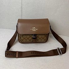 COACH CR131 Pace 經典印花翻蓋斜背方包/郵差包.駝/咖 歷史價格詳細信息