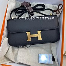 二手出售 Hermes 愛馬仕 Constance 24 銀扣 康康包 單肩包 斜背包 斜挎包 黑色 歷史價格詳細信息