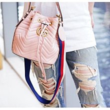 二手 GUCCI Mini GG Marmont 皮革 迷你 小款 肩背包 黑 446744 22公分 歷史價格詳細信息