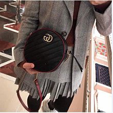 GUCCI  GG Marmont 迷你絎縫皮革斜背/相機包(黑色) 歷史價格詳細信息