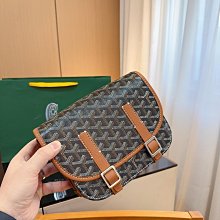 新款戈雅郵差包單肩斜挎牙包男女通勤託特包牛皮單扣馬鞍包 歷史價格詳細信息