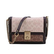 代購Coach CA192 帆布拼牛皮女士酒神包 鏈條包 腋下包 斜背包 單肩包 附購證 買即送禮 歷史價格詳細信息