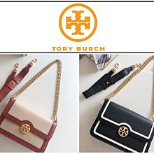代購Tory burch TB 新款女士Perry系列托特包 TMonogram帆布拼牛皮包邊單肩包 附購 歷史價格詳細信息