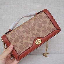 代購Coach CA192 帆布拼牛皮女士酒神包 鏈條包 腋下包 斜背包 單肩包 附購證 買即送禮 歷史價格詳細信息