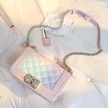 小香風漸變色菱格鏈條包 新款潮網紅流行高級感斜背包 質感斜挎女包-陽光優選 歷史價格詳細信息