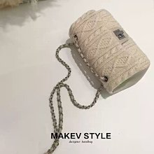 編織包包女2018新款秋冬菱格小香風簡約單肩斜跨休閒女包鏈條包 價格比較,價格查詢,歷史價格詳細信息