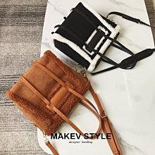 2018新款百搭秋冬季大D寬肩帶毛毛包ins網紅拼接小方包包 歷史價格詳細信息