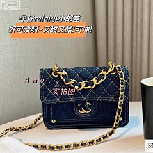 鏈條斜背包 牛仔布棋盤格水桶包 圓筒菱格帆布小包包女 小眾設計感ins斜背包 流行 精品 歷史價格詳細信息