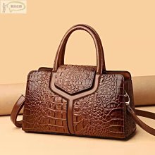 鱷魚紋棋盤格簡約女士斜背包 優雅大容量斜挎包 洋氣時尚多口袋女包包 潮流韓版女生單肩包 百搭女士側背包 歷史價格詳細信息
