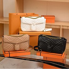 香 2024新款時尚毛呢菱格鏈條單肩斜挎包手提包 24.20cm 配盒精品代購 歷史價格詳細信息