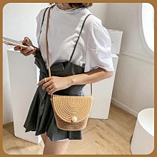 草編包包2024年新款時尚通勤托特包女大容量百搭編織單肩水桶包包【心願便利店】 歷史價格詳細信息