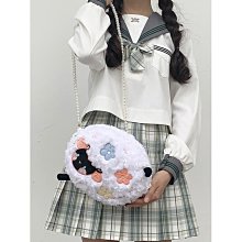新品推薦#日系環保刺繡購物袋 刺繡側背包 2024日系卡通可愛刺繡尼龍環保購物袋可折疊大容量便捷斜跨單肩包11 HF055 歷史價格詳細信息