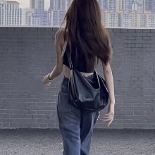 韓國託特包學生上課小眾PU拼接單肩包女百搭大容量通勤帆布包女 歷史價格詳細信息