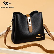 袋鼠包包女高級感2022中年手提包包女新款媽媽包百搭真牛皮斜挎包 歷史價格詳細信息