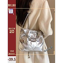 夏季流行鏈條包包女2024新款潮時尚網紅簡約斜挎包迷你休閒水桶包-悅享樂購滿599免運 歷史價格詳細信息