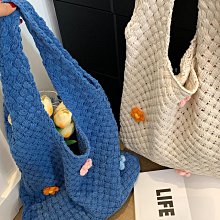 現貨 針織包 ins2024新款手提包編織包上班通勤包包可愛休閑毛線針織包手拎 歷史價格詳細信息