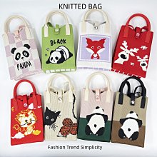 新款針織可愛熊貓女包針織包手提包斜挎包手機包迷你小包單肩包廠 歷史價格詳細信息