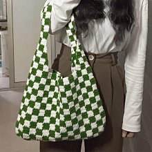 現貨 針織包 手工鉤織祖母格包包毛線DIY編織材料包針織紅色復古單肩包手拎包 歷史價格詳細信息