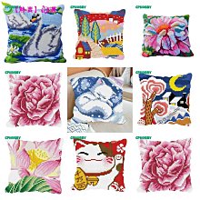 刺繡材料包 毛線手工藝 diy 俄羅斯戳戳繡 欧式兒童十字繡貓咪可愛卡通小件手工簡單線繡小幅掛件初學者新手刺繡 歷史價格詳細信息