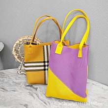 時尚跨境編織條紋撞色手工環保草紙草編包休閑百搭海邊度假托特包 歷史價格詳細信息
