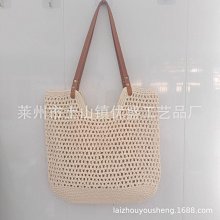 大容量草編包包 棉麻編織包 鏤空斜背包 新款時尚沙灘包 潮流大包包 編織水桶包 [8905] 流行 精品 歷史價格詳細信息