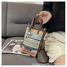 草編小包包女2024新款夏季編織斜挎包小衆海邊沙灘爆款單肩流蘇包-李李 韓國女裝 歷史價格詳細信息