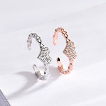 女戒指 時尚  玫瑰金 鋯石 飾品  流行  新潮   OL 仕女 宴會  跑趴 ＜ 玫瑰金時尚造型戒2＞＊鈦幸福之家＊ 歷史價格詳細信息