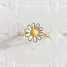 雛菊戒指 GD權志龍同款小雛菊ins925純銀男女情侶款開口戒指~玲瓏心飾 歷史價格詳細信息