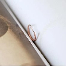 【簡約】極簡設計小鉆鏈條時髦金玫瑰金戒指女S925純銀百搭顯手百AF059 價格比較,價格查詢,歷史價格詳細信息