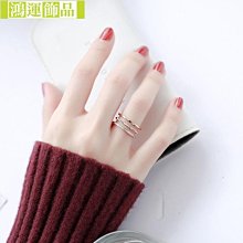 戒指女生闺蜜戒指钛钢戒指韓版簡約鈦鋼戒指女半圈鑲鑽氣質情侶飾品结婚订婚的戒指-鴻運飾品 歷史價格詳細信息