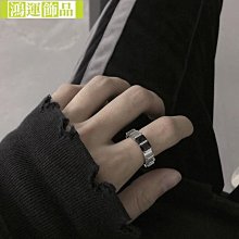 戒指鈦鋼不褪色潮流黑暗系INS純銀色圓光面圈圈簡約情侶戒指男女小眾 歷史價格詳細信息