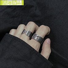 戒指鈦鋼不褪色潮流黑暗系INS純銀色圓光面圈圈簡約情侶戒指男女小眾 歷史價格詳細信息