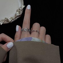 925純銀古風設計情侶戒指一男一女忘羨魔道祖師可調節大小對戒ins 歷史價格詳細信息